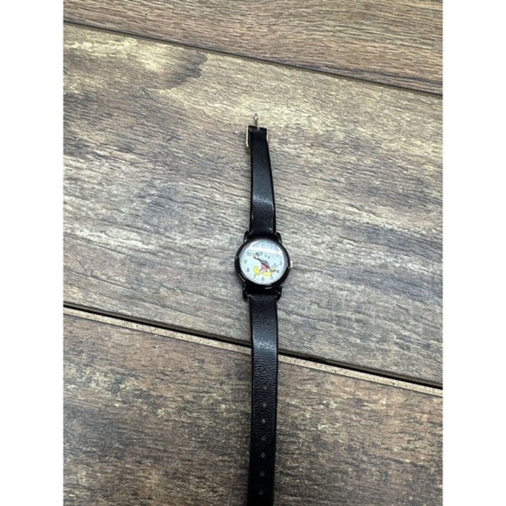 VINTAGE‎ LORUS MICKEY MOUSE WATCH black Untested